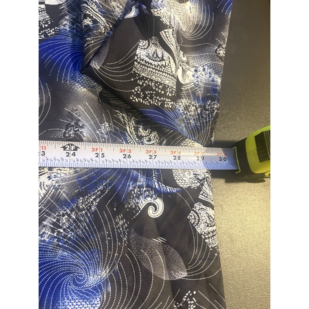 DANIEL ELLISSA 4XL Black/Blue/White Bold print mens long sleeve shirt - Picture 6 of 6